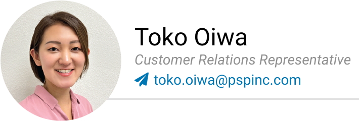 Toko Oiwa - Customer Relations Representative