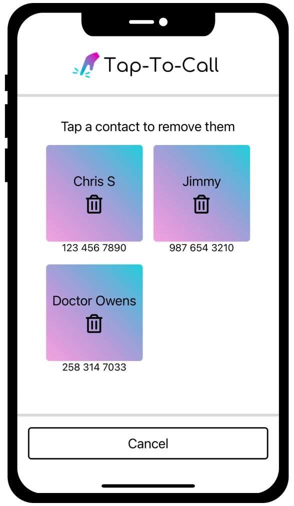 Screen shot of Tap-To-Call