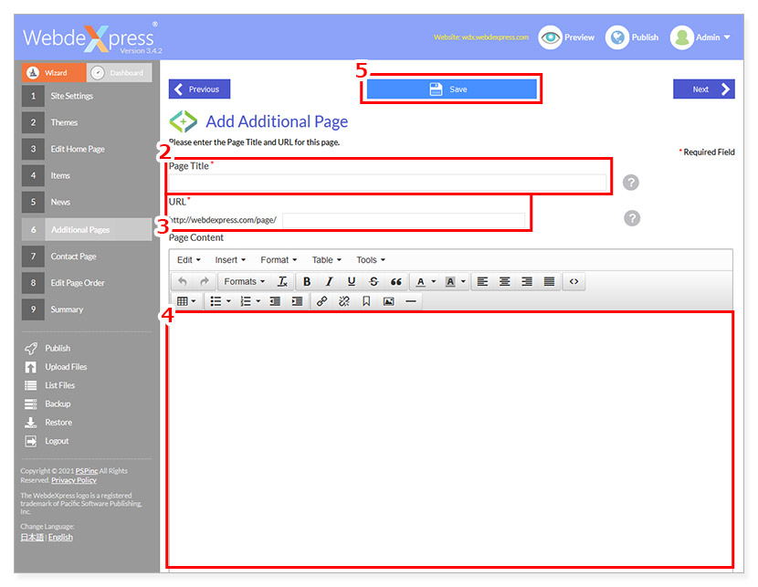 additonal pages 2