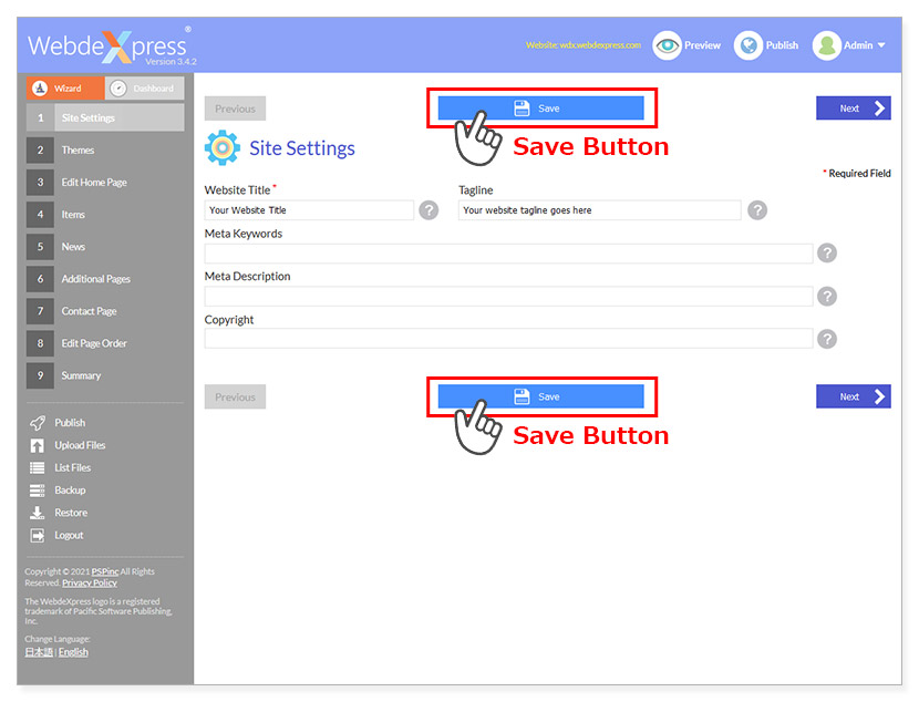 general Settings